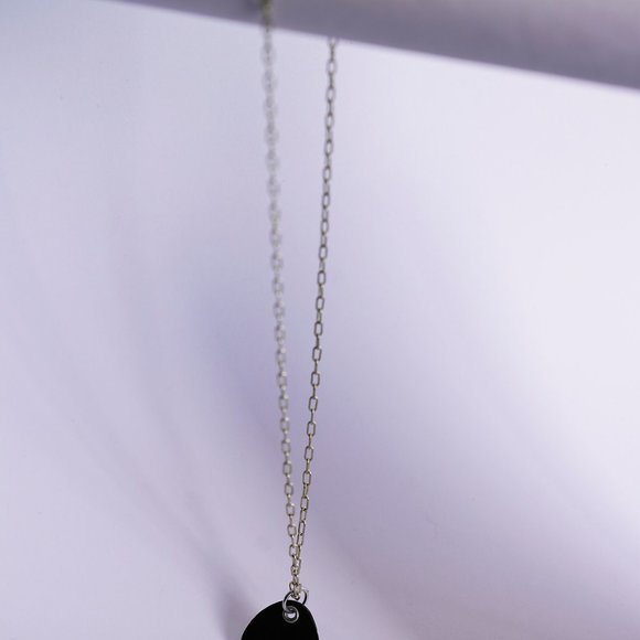 Handmade Vinyl Record Pick Pendant Necklace - Picture 2 of 2